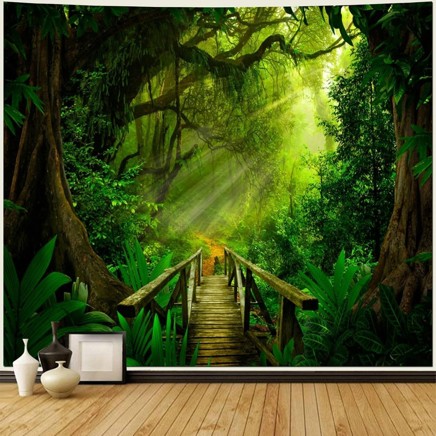 Tapiz verde bosque colgante exterior Hogar - Accesorios y Decoración Naty Shop 240L X 260B Cm