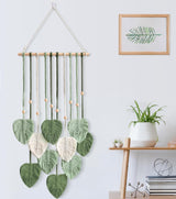 Tapiz de hojas hecho a mano con ganchos para habitación Hogar - Accesorios y Decoración Naty Shop