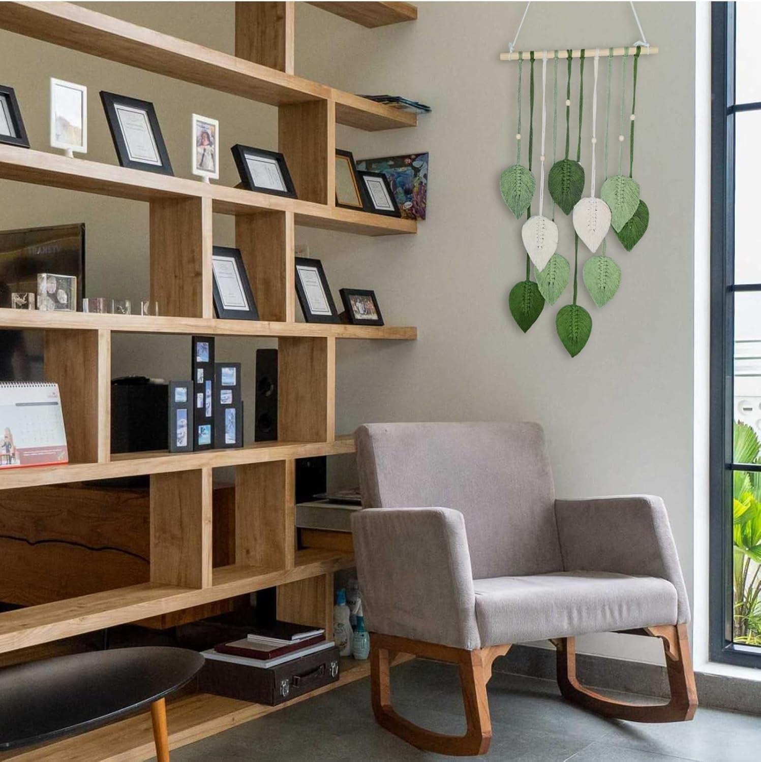 Tapiz de hojas hecho a mano con ganchos para habitación Hogar - Accesorios y Decoración Naty Shop