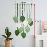Tapiz de hojas hecho a mano con ganchos para habitación Hogar - Accesorios y Decoración Naty Shop