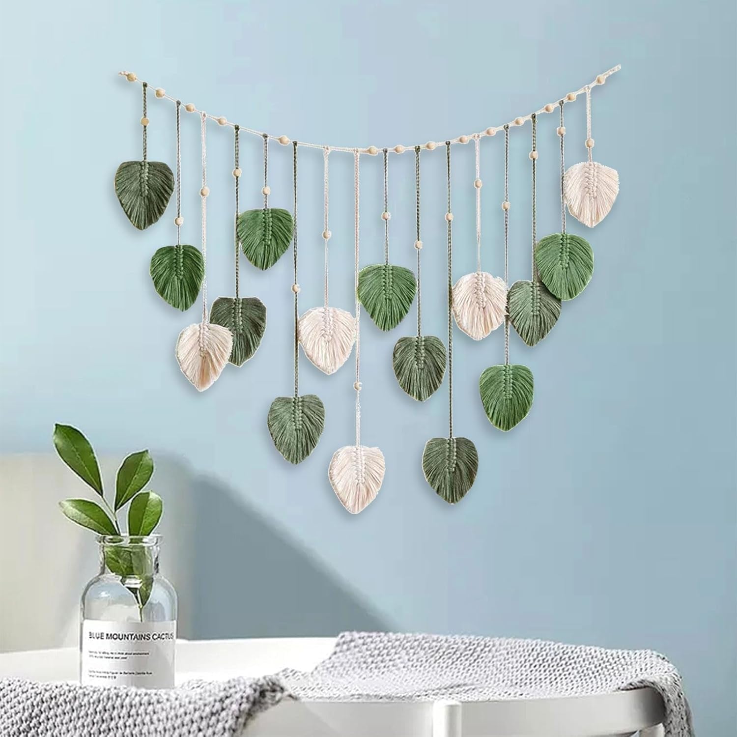 Tapiz grande de hojas tejidas para habitación infantil de mujer Hogar - Complementos y Decoración Naty Shop