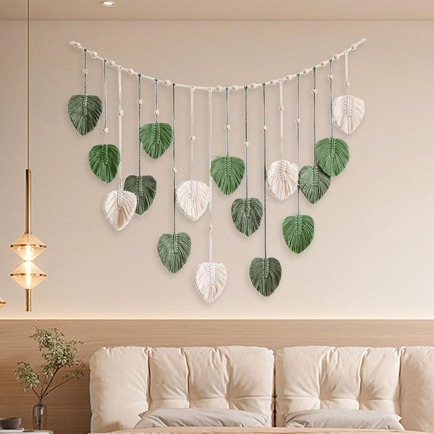 Tapiz grande de hojas tejidas para habitación infantil de mujer Hogar - Complementos y Decoración Naty Shop