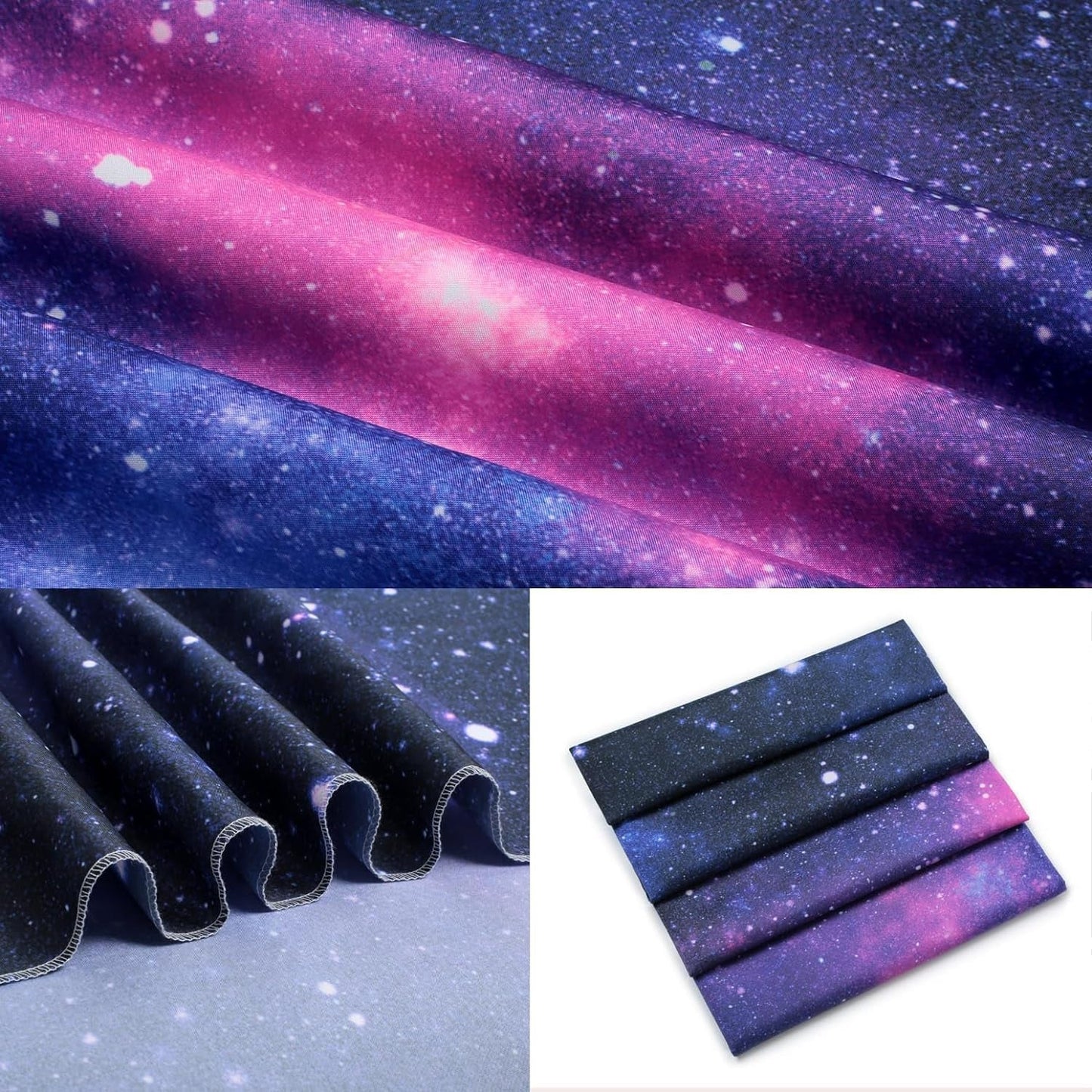 Tapiz galaxia luz negra cielo estrellado azul reactivo Hogar - Accesorios y Decoración Naty Shop