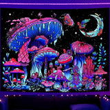 Tapiz galaxia luz negra cielo estrellado azul reactivo Hogar - Accesorios y Decoración Naty Shop Seta 200L X 150B Cm