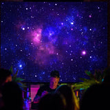 Tapiz galaxia luz negra cielo estrellado azul reactivo Hogar - Accesorios y Decoración Naty Shop