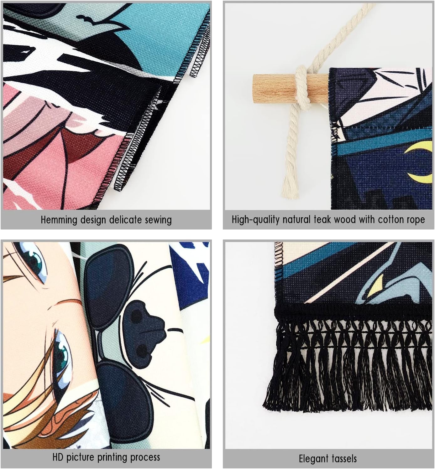 Tapiz colgante lienzo pared arte banner anime Hogar - Accesorios y Decoración Naty Shop
