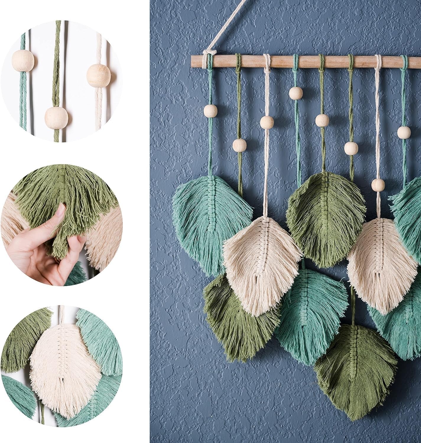 Tapiz colgante artesanal tejido de hojas hasta la casa - Accesorios y Decoración Naty Shop
