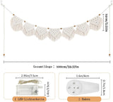 Tapiz ihonyi deco chic guirnalda flecos led Hogar - Accesorios y Decoración Naty Shop