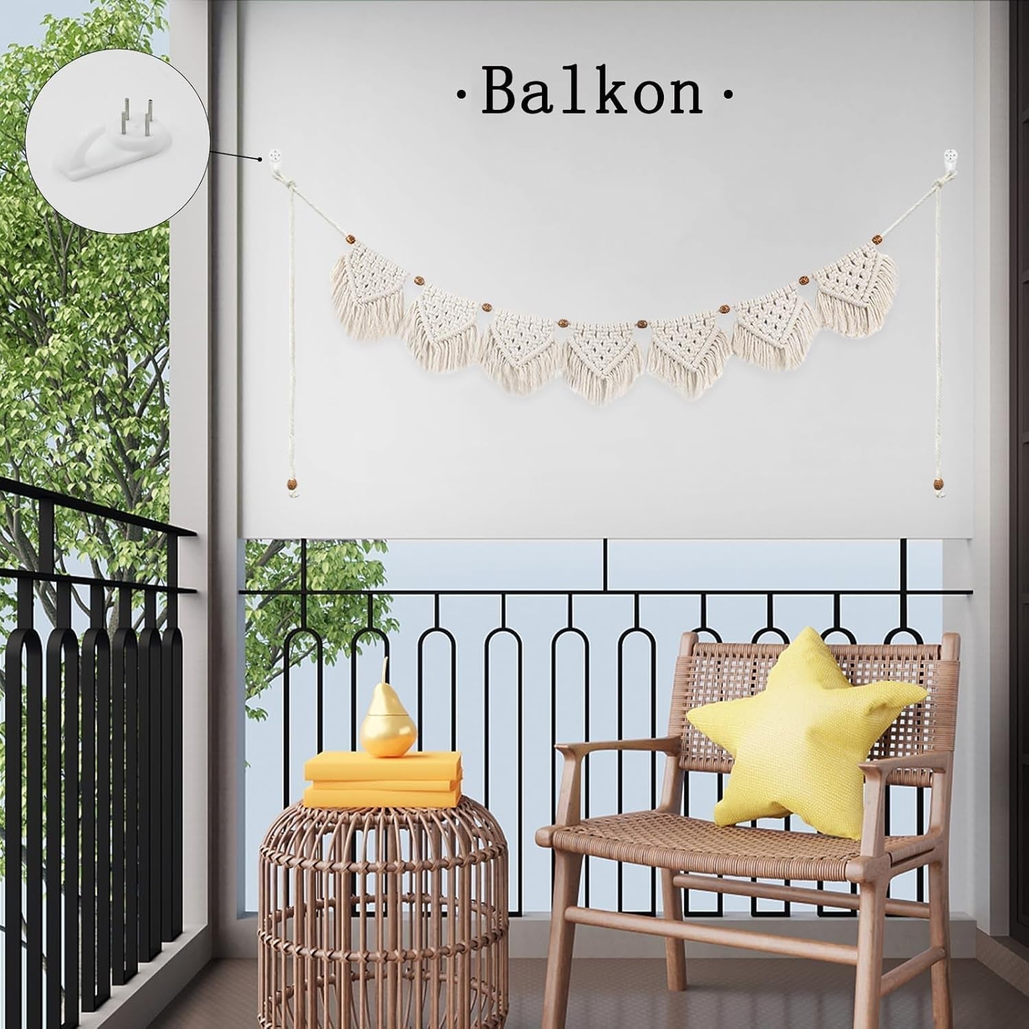 Tapiz ihonyi deco chic guirnalda flecos led Hogar - Accesorios y Decoración Naty Shop