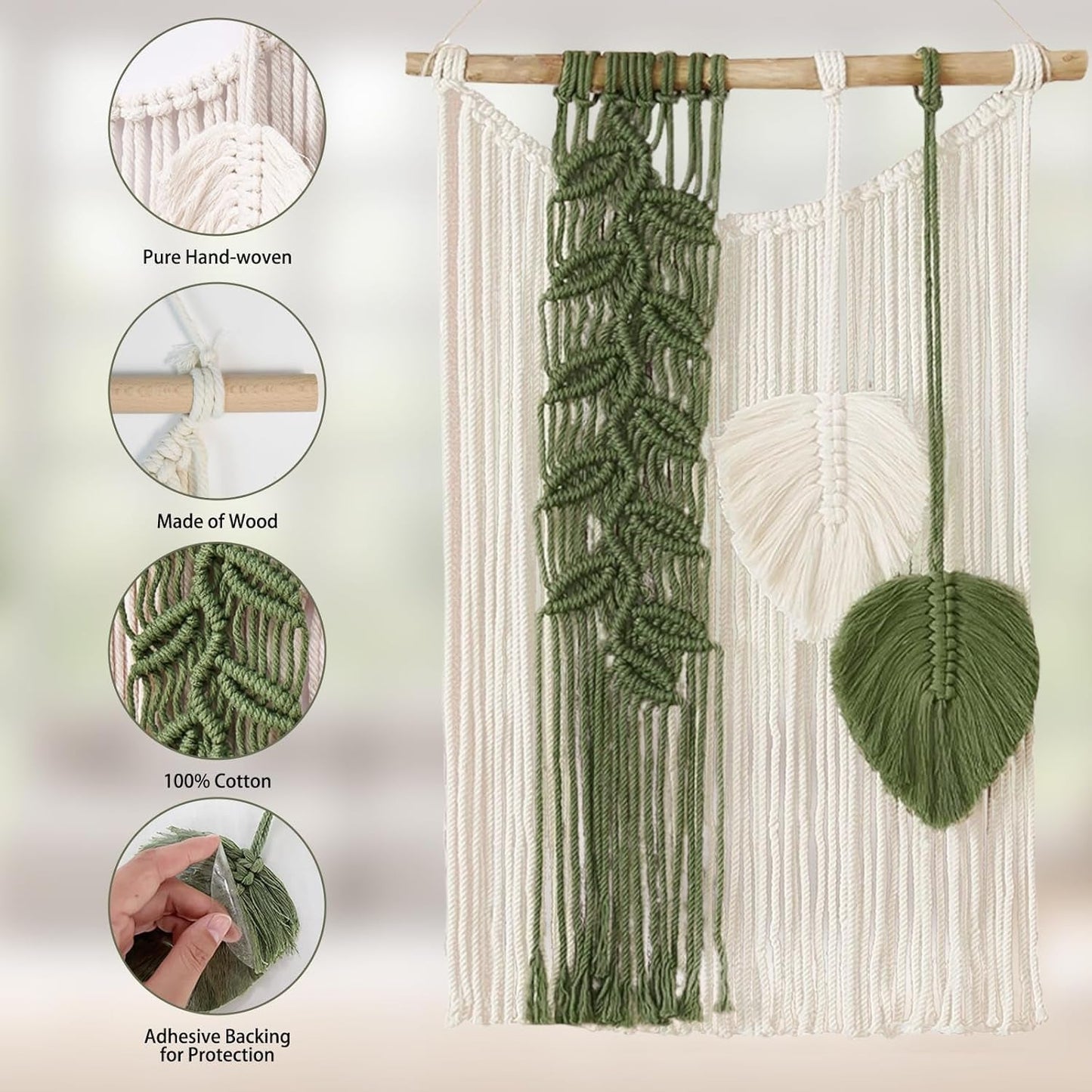 Tapiz ihonyi tejido a mano tapiz de flecos sic Hogar - Accesorios y Decoraciones Naty Shop