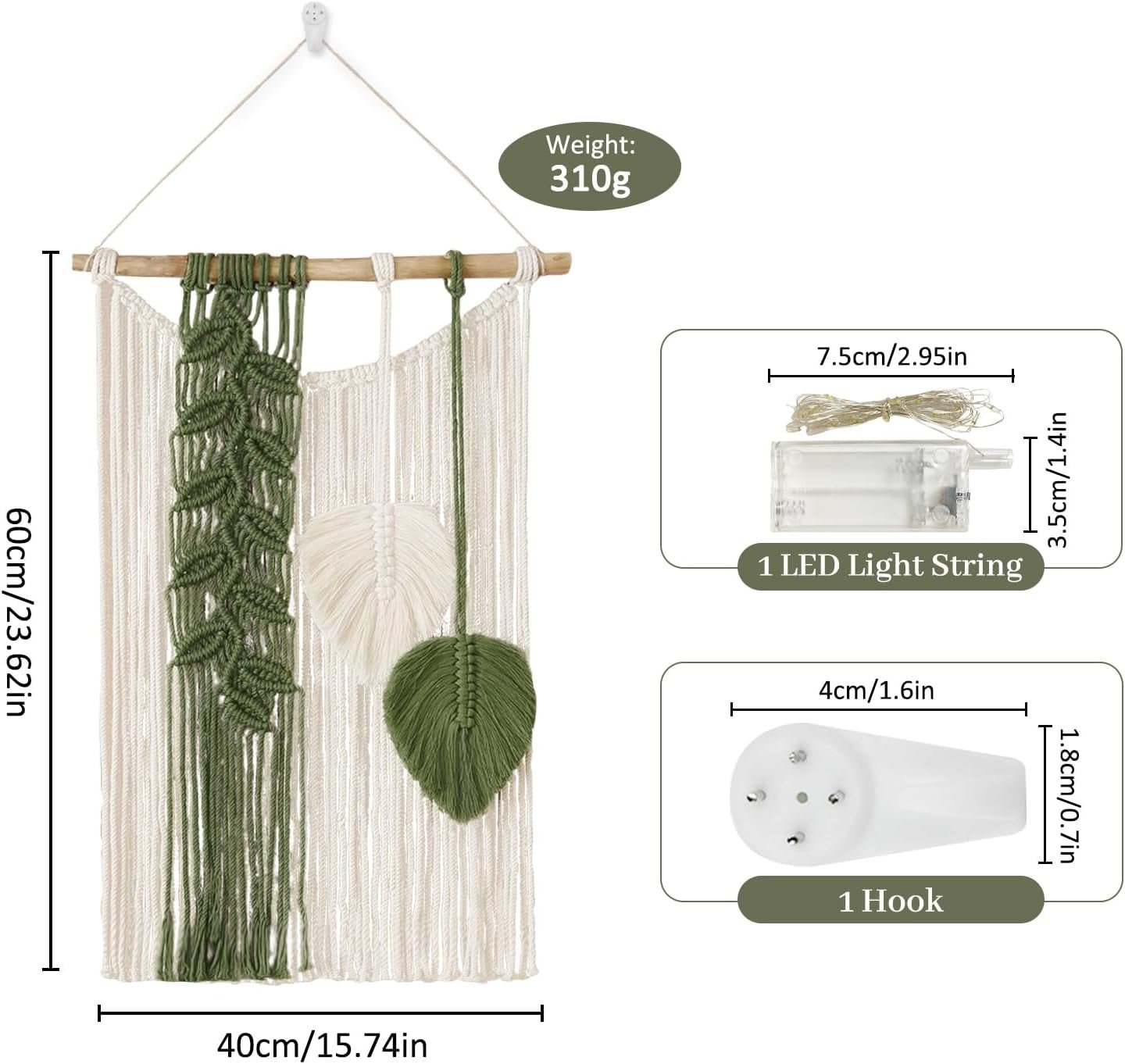 Tapiz ihonyi tejido a mano tapiz de flecos sic Hogar - Accesorios y Decoraciones Naty Shop
