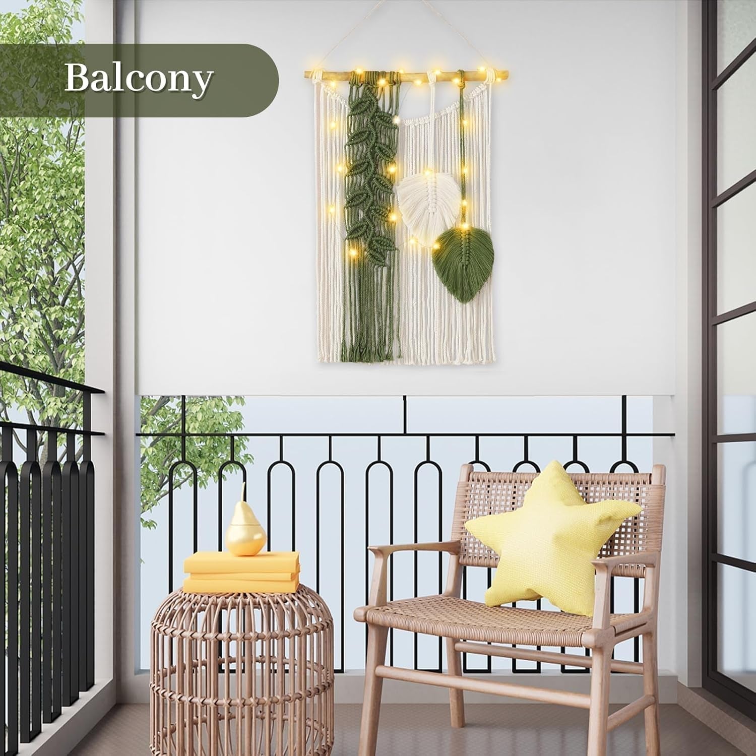 Tapiz ihonyi tejido a mano tapiz de flecos sic Hogar - Accesorios y Decoraciones Naty Shop