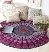 Tapiz India toalla de playa redondo mandala hippie violeta Hogar - Accesorios y Decoración Naty Shop