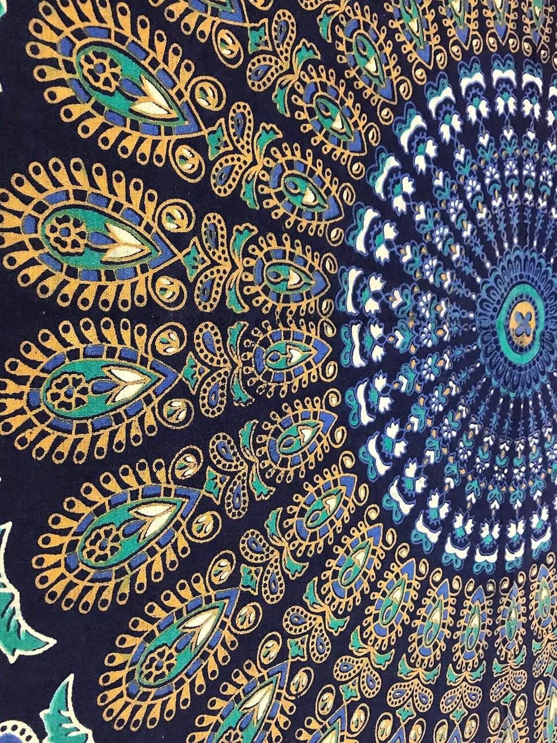 Tapiz indio mandala psicodélico elefante azul turquesa Hogar - Accesorios y Decoración Naty Shop