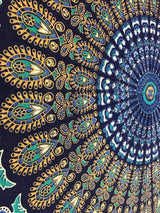 Tapiz indio mandala psicodélico elefante azul turquesa Hogar - Accesorios y Decoración Naty Shop