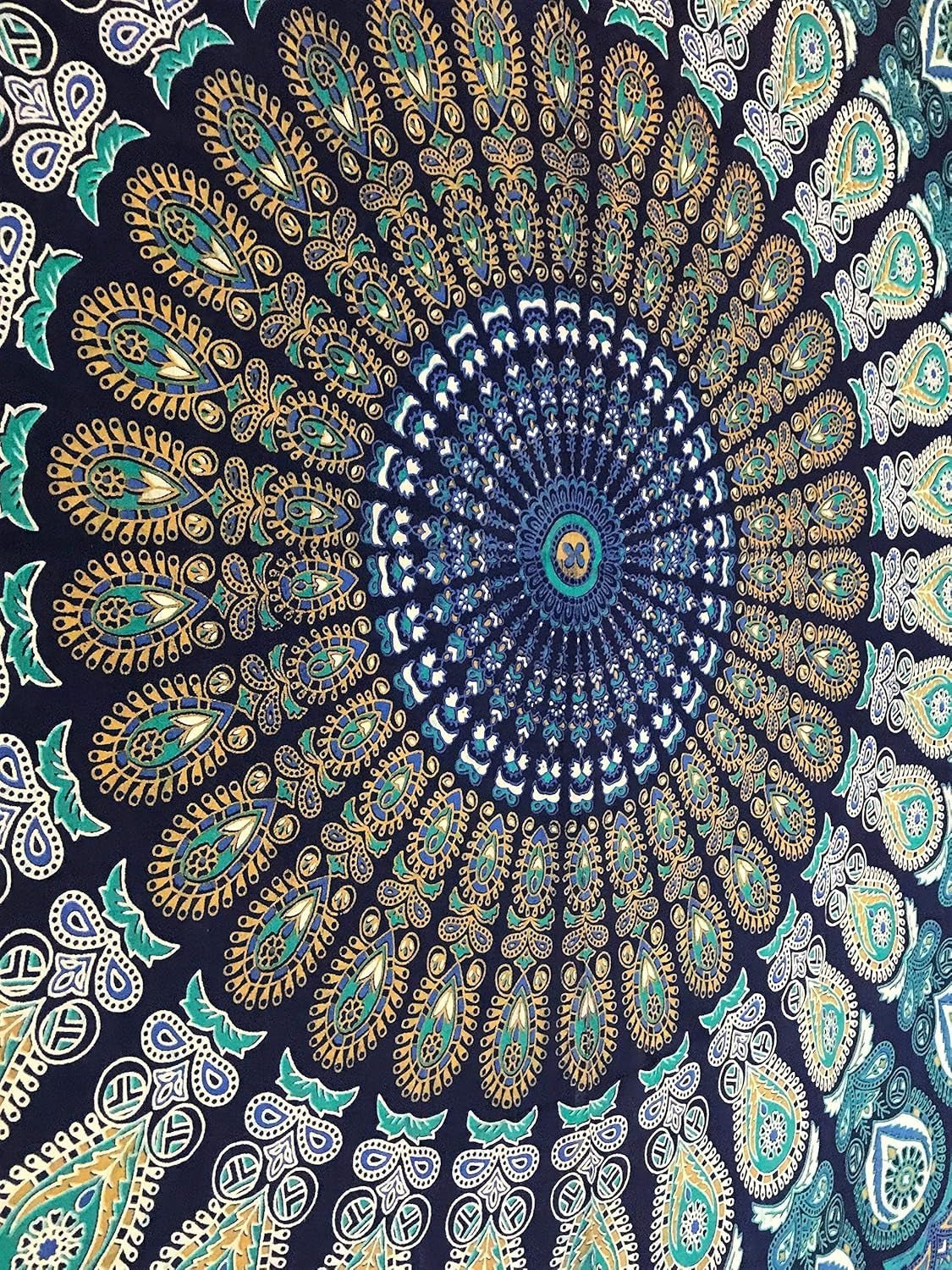 Tapiz indio mandala psicodélico elefante azul turquesa Hogar - Accesorios y Decoración Naty Shop