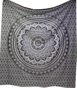 Tapiz indio mandala psicodélico negro blanco India Hogar - Accesorios y Decoraciones Naty Shop Default Title