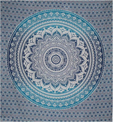 Tapiz indio mandala azul estético decoración de habitaciones Hogar - Accesorios y Decoración Naty Shop