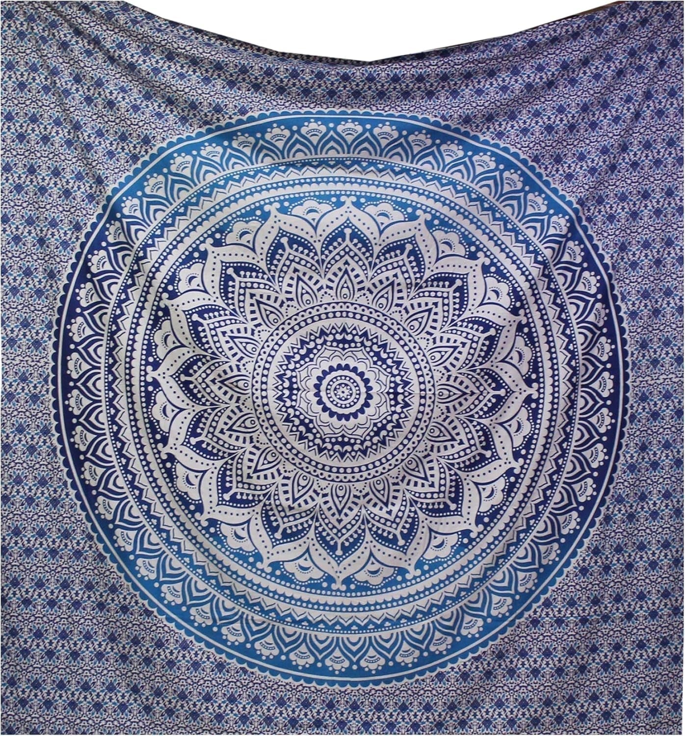 Tapiz indio mandala azul decoración estética habitación Hogar - Accesorios y Decoraciones Naty Shop Default Title
