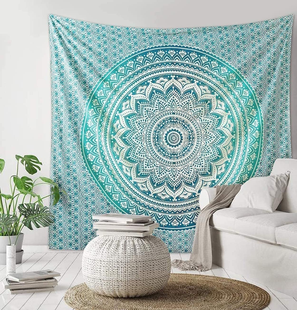 Tapiz indio mandala verde decoración estética Decoración hogar - Accesorios y Decoraciones Naty Shop Default Title