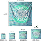 Tapiz indio mandala verde decoración estética Decoración hogar - Accesorios y Decoración Naty Shop