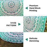 Tapiz indio mandala verde decoración estética Decoración hogar - Accesorios y Decoración Naty Shop