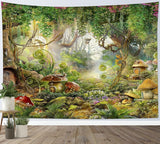 Tapiz japonés lienzo flores de cerezo rojo sol pared Hogar - Accesorios y Decoración Naty Shop Multi 27 235L X 180B Cm