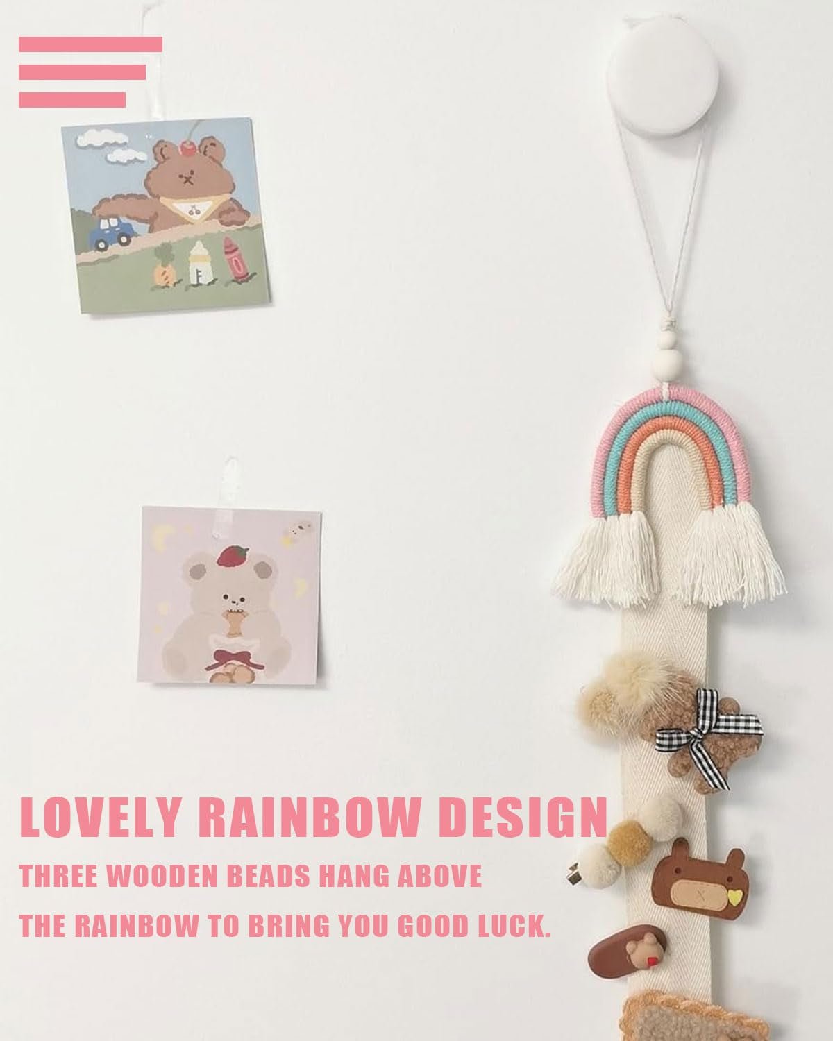 Tapiz kgduyc pieza tejida a mano arcoiris14 habitación infantil arcoiris Hogar - Accesorios y Decoración Naty Shop