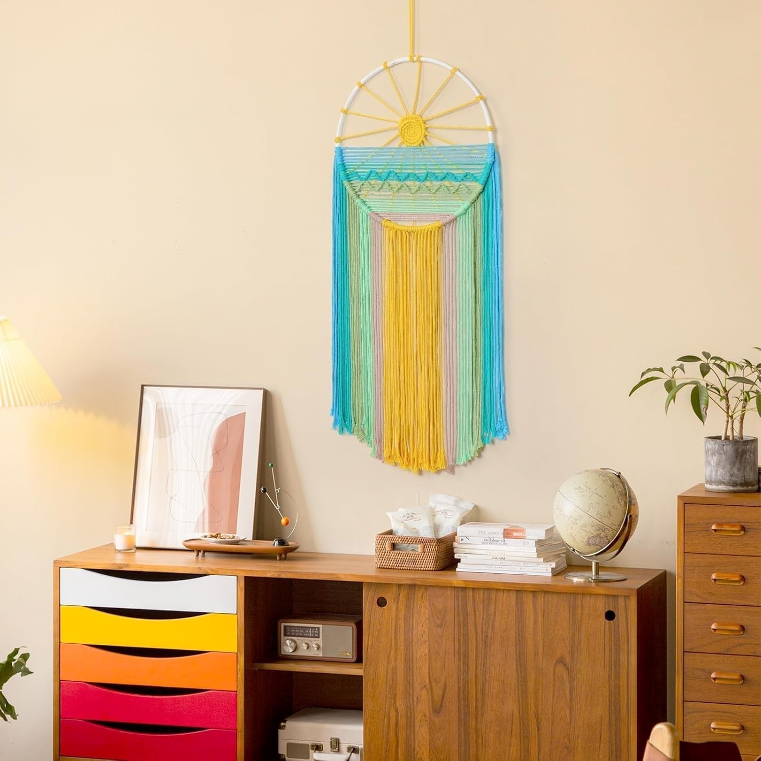 Tapiz lomohoo atrapasueños tapiz estampado sol arcoiris habitación Hogar - Accesorios y Decoración Naty Shop