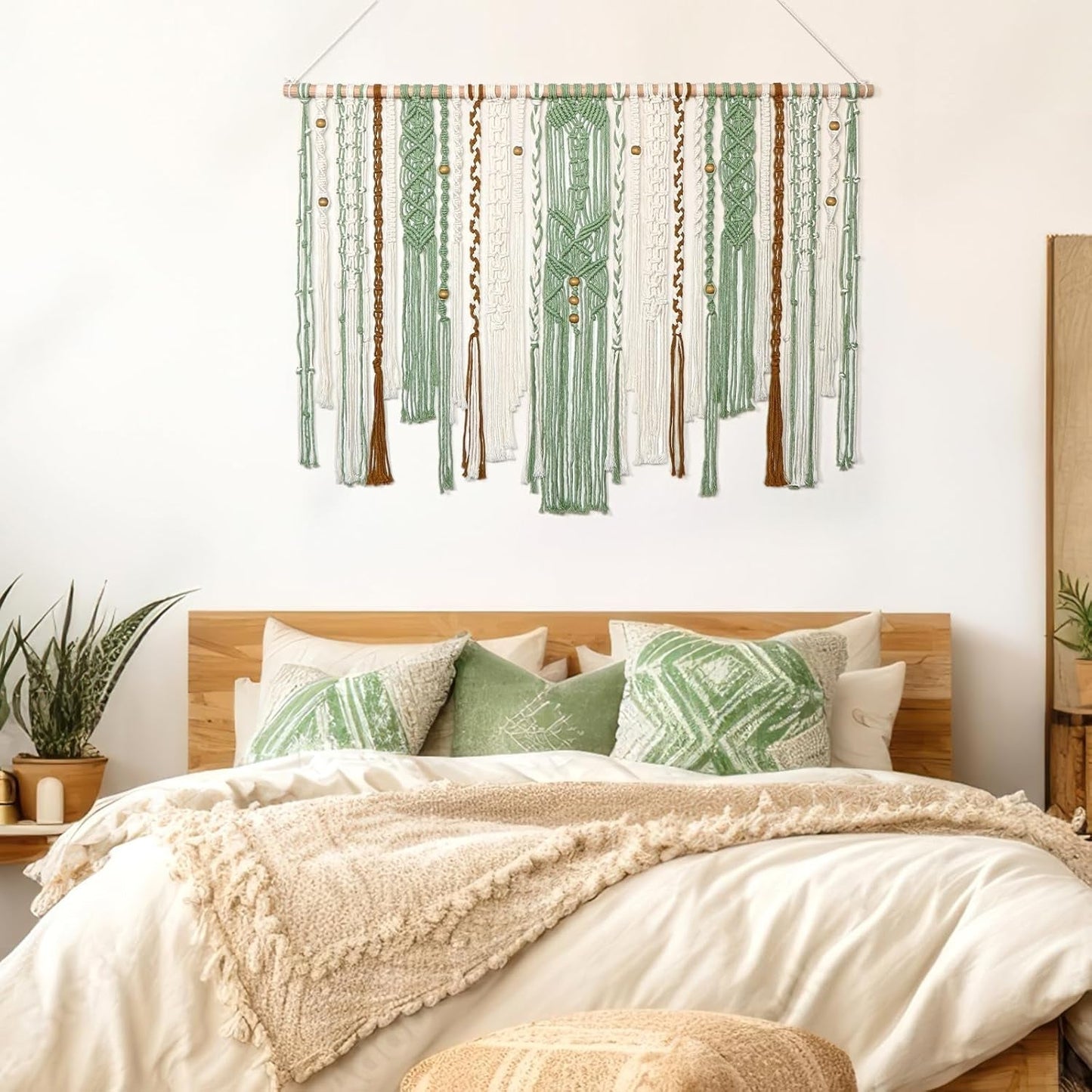 Tapiz lomohoo grande deco verde estético tejido Hogar - Accesorios y Decoración Naty Shop