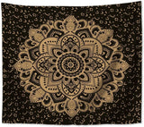 Tapiz mandala indio Majami lona poliéster negro dorado Hogar - Accesorios y Decoraciones Naty Shop Default Title
