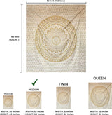 Tapiz Mandala decoración salón estético lienzo blanco dorado Hogar - Accesorios y Decoración Naty Shop