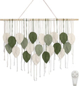 Gran tapiz artístico tejido a mano con borlas de hoja. Inicio - Accesorios y Decoraciones Naty Shop Default Title