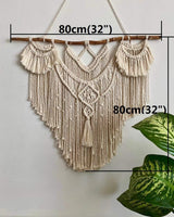 Gran tapiz bohemio de madera flotante natural sobre el cabecero Hogar - Accesorios y Decoración Naty Shop