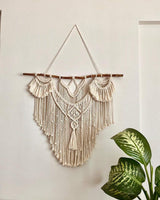 Gran tapiz bohemio de madera flotante natural sobre el cabecero Hogar - Accesorios y Decoración Naty Shop