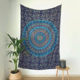 Tapiz momomus mandala algodón de colores diseños orientales Hogar - Accesorios y Decoración Naty Shop Azul C 135L X 210B Cm