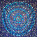 Tapiz momomus mandala algodón de colores diseños orientales Hogar - Accesorios y Decoración Naty Shop Azul C 210L X 230B Cm