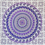 Tapiz momomus mandala colorido algodón diseños orientales Hogar - Accesorios y Decoración Naty Shop Blanco-lila 135L X 210B Cm