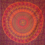 Tapiz momomus mandala algodón de colores diseños orientales Hogar - Accesorios y Decoración Naty Shop Naranja 210L X 230B Cm