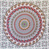 Tapiz momomus mandala colorido algodón diseños orientales Hogar - Accesorios y Decoración Naty Shop Blanco-marrón 210L X 230B Cm