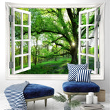 Tapiz paisaje selvático xxl bosque lona ventana Hogar - Accesorios y Decoración Naty Shop