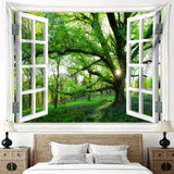 Tapiz paisaje selvático xxl bosque lona ventana Hogar - Accesorios y Decoración Naty Shop