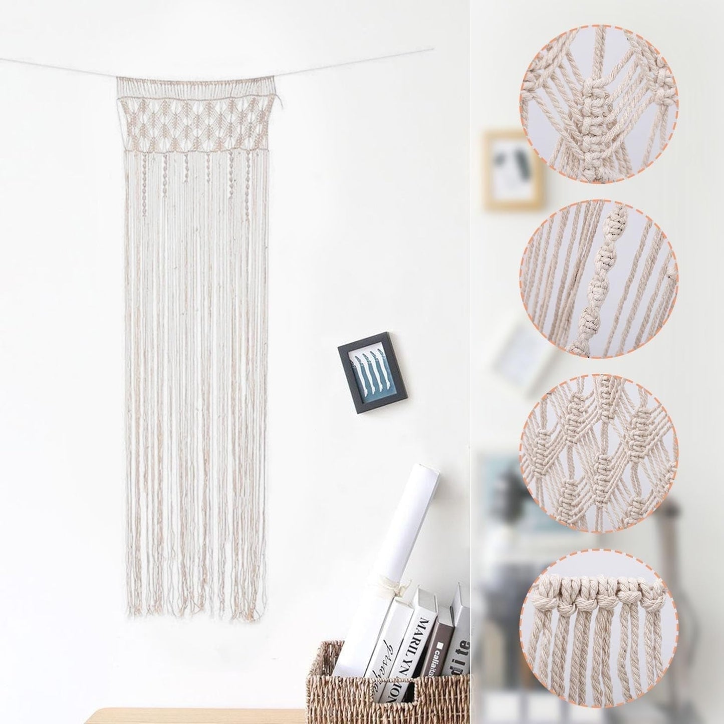 Tapiz, cortina para puerta, tapiz tejido, separador de ambientes, Hogar - Accesorios y Decoración Naty Shop