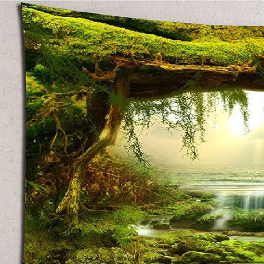 Tapiz psicodélico tapiz bosque ligero luz solar paisaje colgante Hogar - Accesorios y Decoración Naty Shop