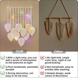 Tapiz quatre hecho a mano guirnalda plana hojas tejidas Hogar - Accesorios y Decoración Naty Shop