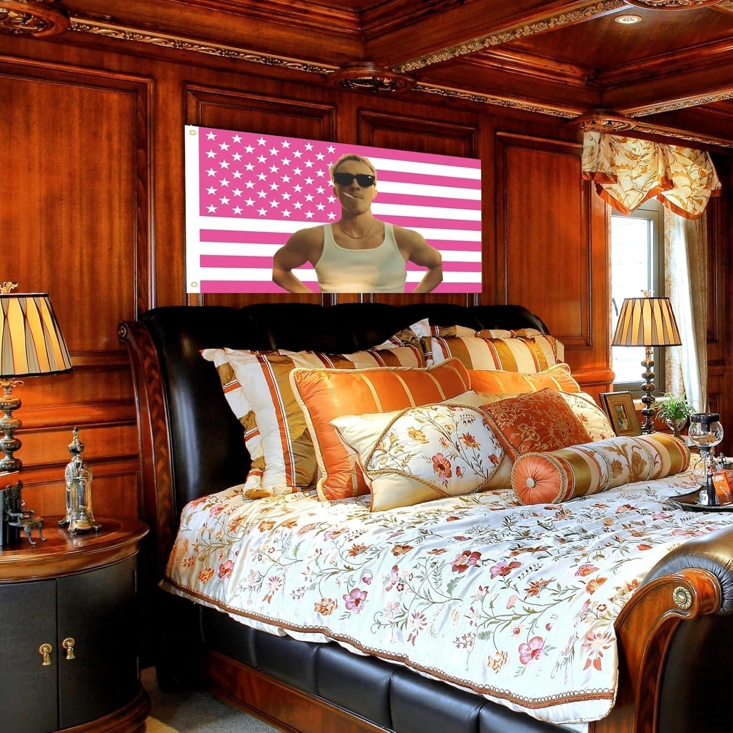 Tapiz estantes Cameron bandera americana interior exterior Hogar - Accesorios y Decoración Naty Shop