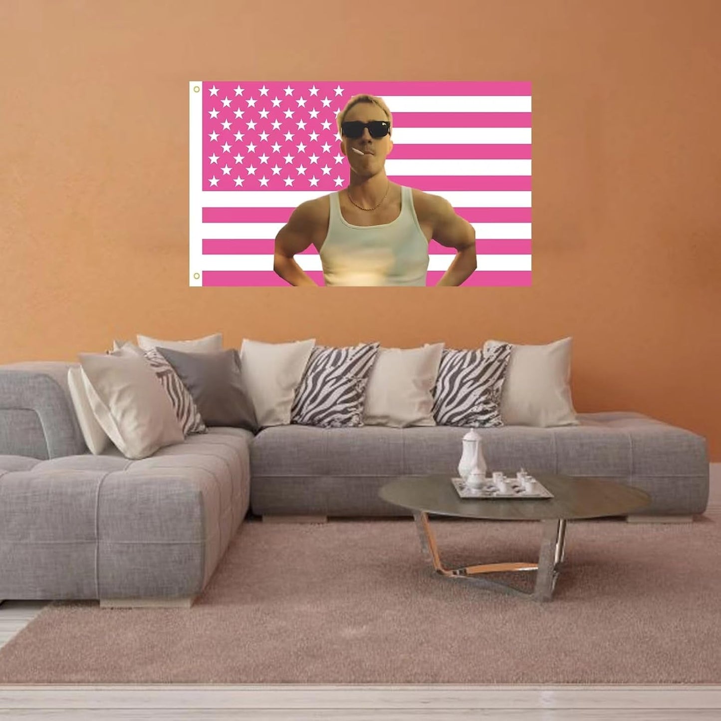 Tapiz estantes Cameron bandera americana interior exterior Hogar - Accesorios y Decoración Naty Shop