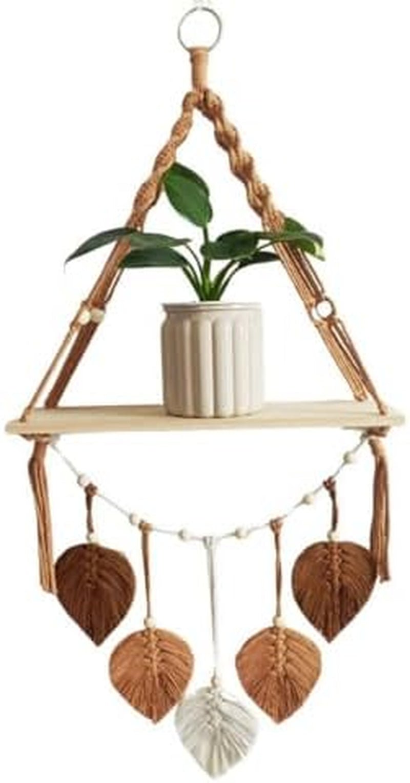 Tapiz estante de madera guirnalda hojas tejidas Hogar - Accesorios y Decoraciones Naty Shop Default Title