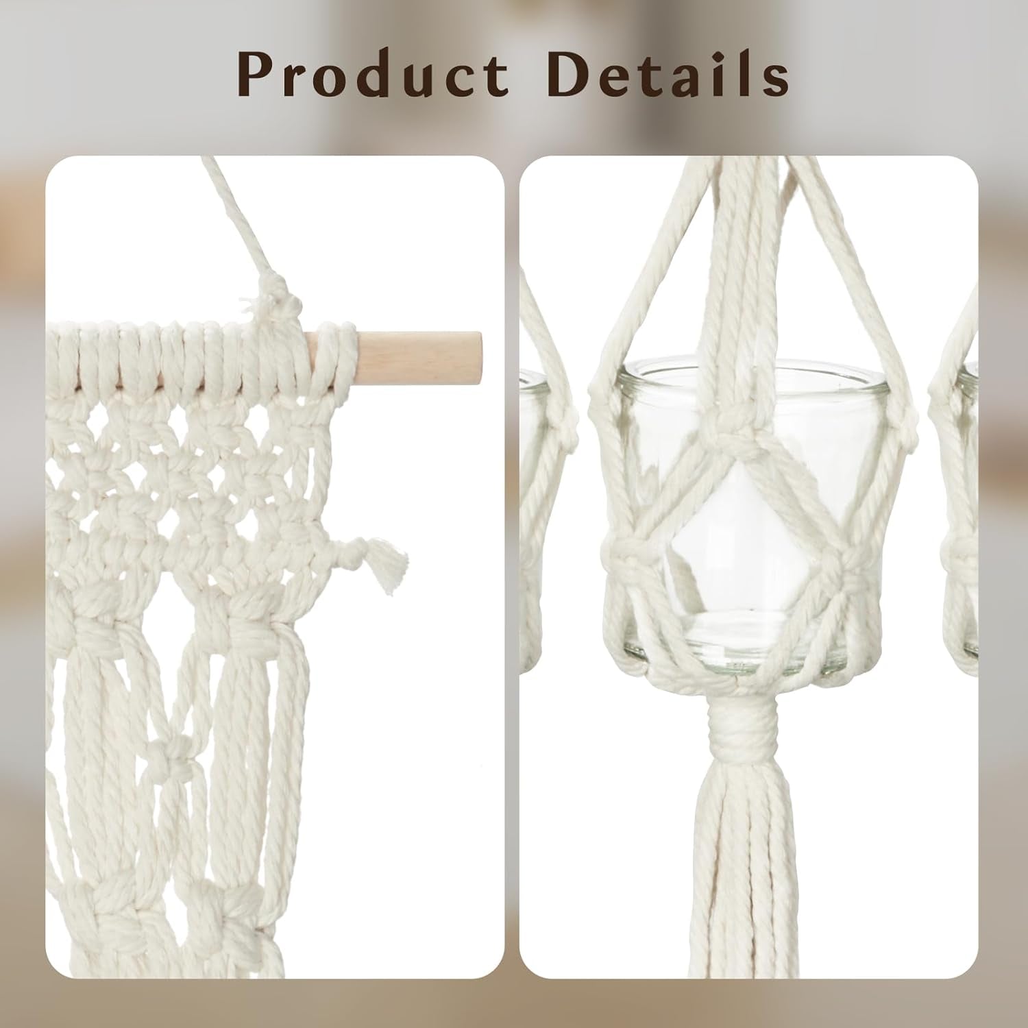 Repisa tapiz portavelas de vidrio made Casa - Accesorios y Decoración Naty Shop