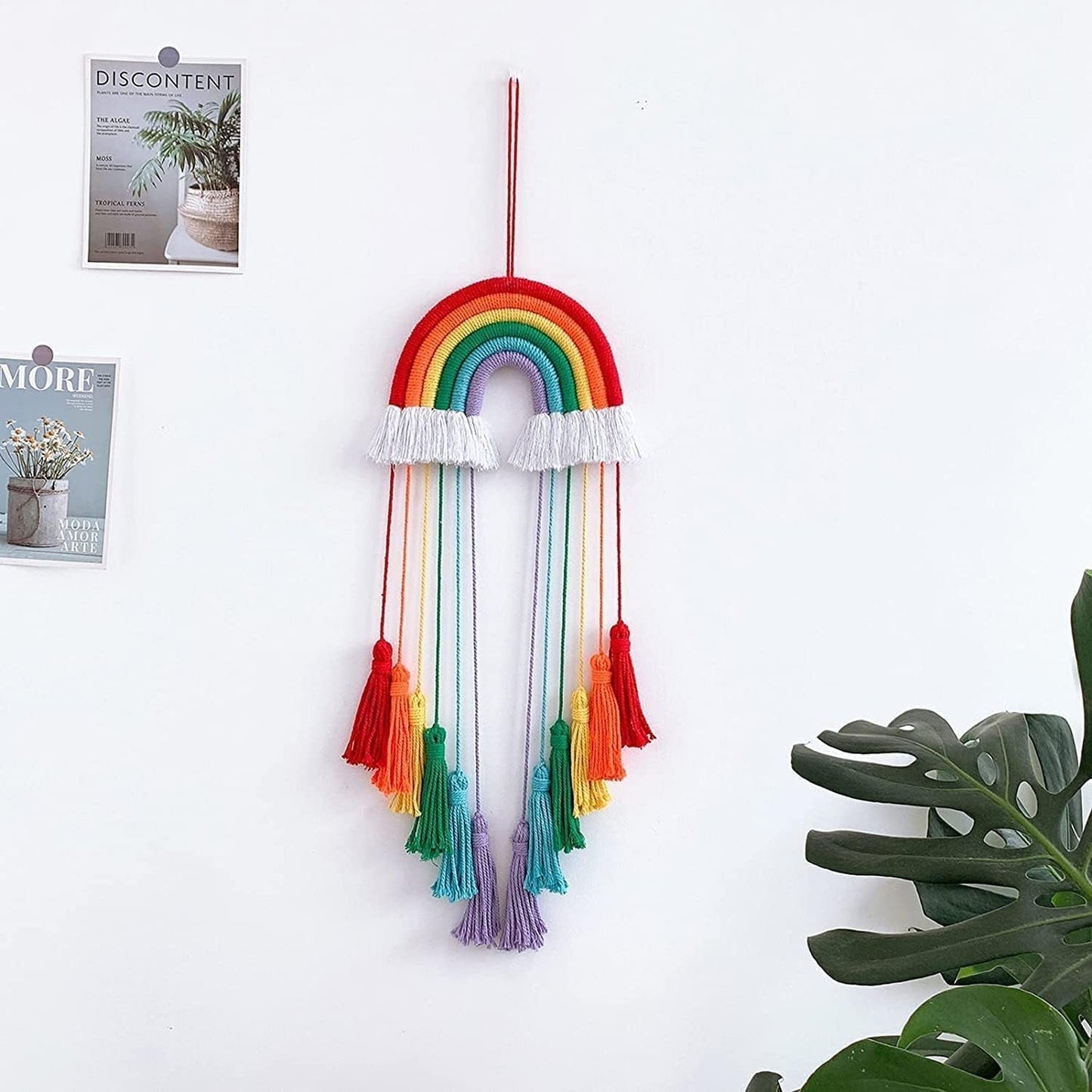 Tapiz arcoíris decoración cuerda algodón arcoíris Hogar - Accesorios y Decoración Naty Shop